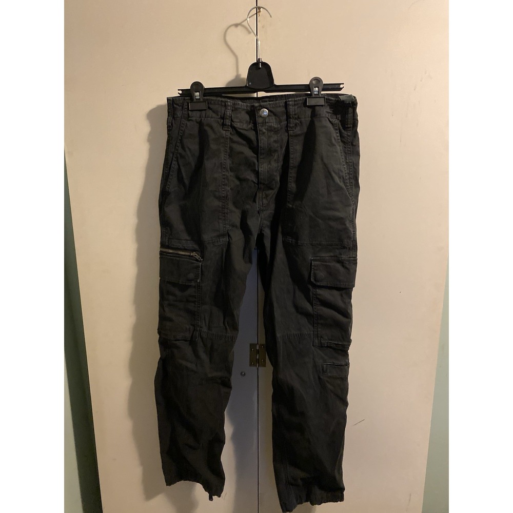 American Eagle Pants Mens 32x32 Regular Fit Cargo Stretch Utility Black